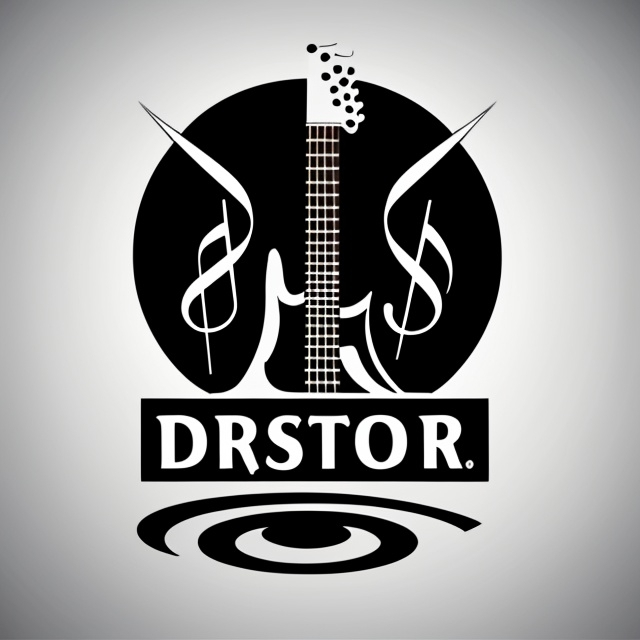 Prompt: Original logo design for "Dr. Fret", featuring a unique, memorable concept that combines medical symbolism and an electric guitar. The logo should represent expertise in guitar fret repairs, with a stylistic nod to David Lynch's cinematic aesthetic. Utilize sharp, clean lines, and dramatic colors, ensuring it's easily reproducible in small formats, reflecting a professional and creative vibe in music and craftsmanship.