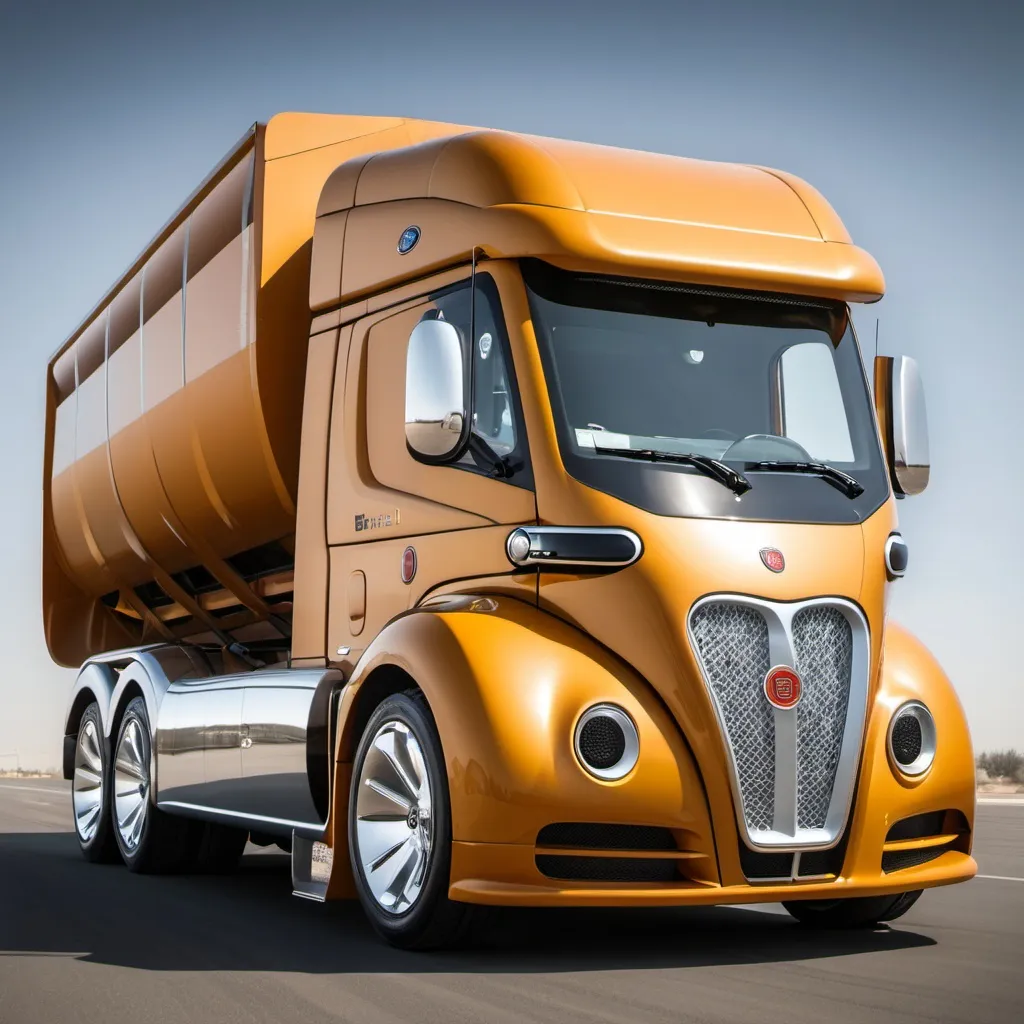 Prompt: Bugati chron truck 