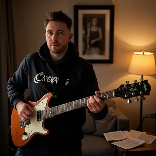 Prompt:  @8N8Thg63E6oHKfdMJZFi is playing guitar 