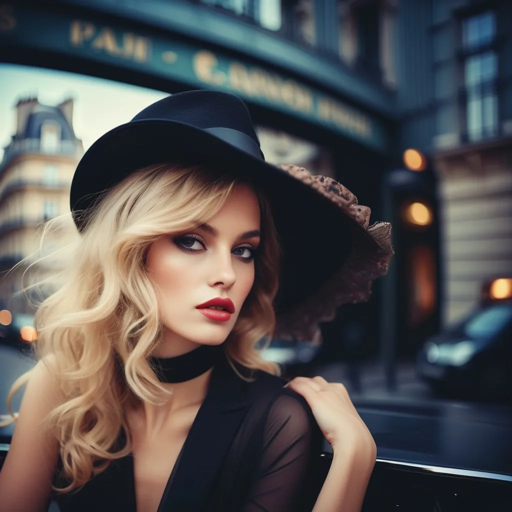 Prompt: Glamour photography of woman in paris in the style of Guy Aroch