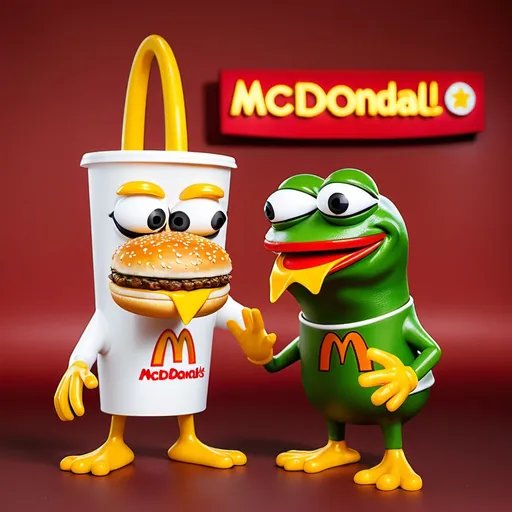 Prompt: Pepe and McDonald’s 
