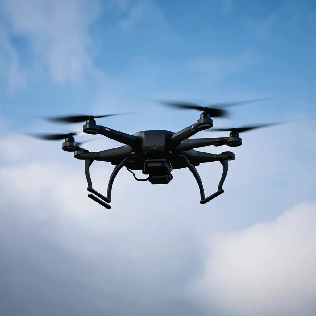 Prompt: Drone flying over different countries