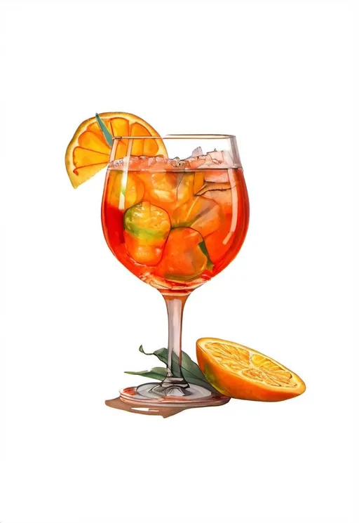Prompt: Piero della Francesca style. But bit more realistic. Make this cocktail look painted or drawing.