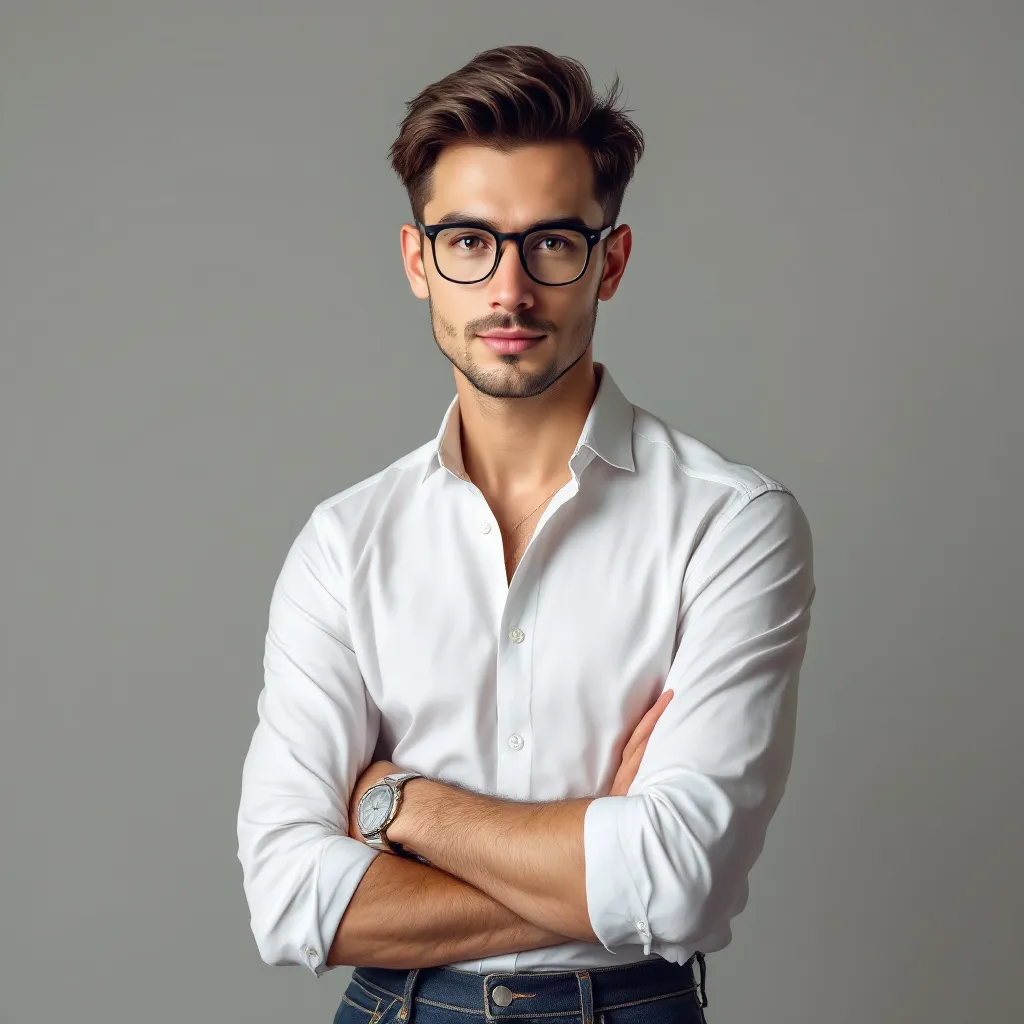 Prompt: Generate  avatar of 34 years of software engineer with slim body snd fair color 