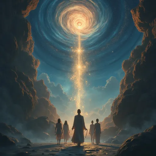 Prompt: 528 hz, fibonacci, third eye, portal, photo realistic, powerful,secret beings, extremely high definition,