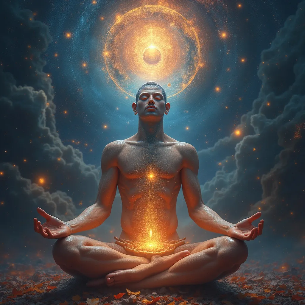 Prompt: 528 hz, fibonacci, third eye, portal, enlightened being, peaceful, photo realistic, powerful