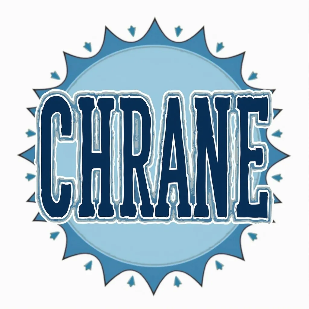 Prompt: use the logo to generate a fun tshirt design, we are getting ready for the summer and want our customers wearing them. WE were founded in 2008, call ourselves the chraniacs, we are a foodservice rep group. A bold and modern logo takes center stage, featuring the word "CHRANE" in striking capital letters, rendered in a deep blue color with crisp white outlines that enhance its visibility. Play with fun fonts, weird designs. Get creative. All spelling in english


