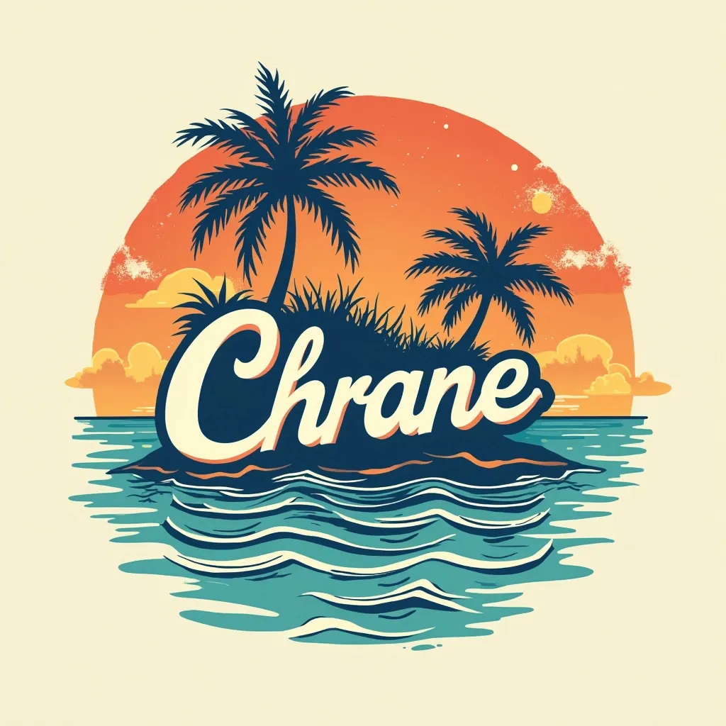 Prompt: use the logo to generate a fun tshirt design, we are getting ready for the summer and want our customers wearing them. Make it summery and fun, incorporate some fun summer sayings with the word Chrane or Chraniac.

