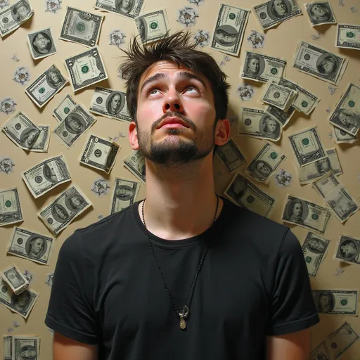 Prompt: A person looking confused after realising they had been cheated out of money by Open Art