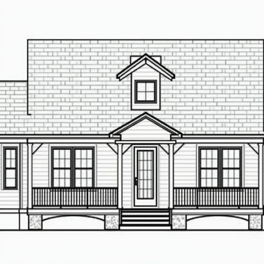 Prompt: NORTH/ELEVATION
+-----------------------------------------------------+
|                   FRONT PORCH (5'x6')               |
+---------+---------------------------+---------------+
| LIVING  |         HALLWAY           |   KITCHEN     |
| 12'x10' |         (4' wide)         |   8'x10'      |
|         |                           |               |
+----+----+---------------------------+-----+---------+
|    | BATHROOM 6'x8' |               |     | BALCONY |
|BR 1|----------------|     STAIR     |UTIL.| (Optional|
|12'x10' |            |   (Future)    |5'x6'| 5'x8')  |
+----+----+---------------------------+-----+---------+
|    | BEDROOM 2 10'x10'              | BACKYARD      |
|    |                                | (Open Space)  |
+----+--------------------------------+---------------+