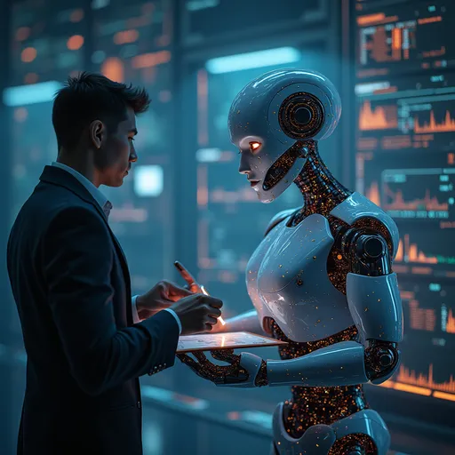 Prompt: People using AI for communicating and working

