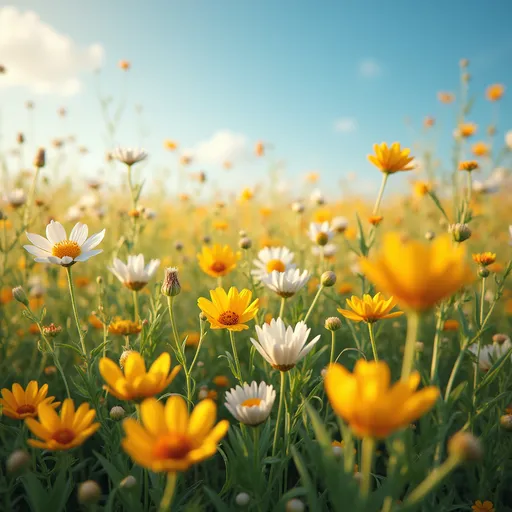 Prompt: Field of flowers