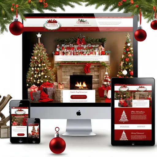 Prompt: Design a website for professional Christmas decorating service