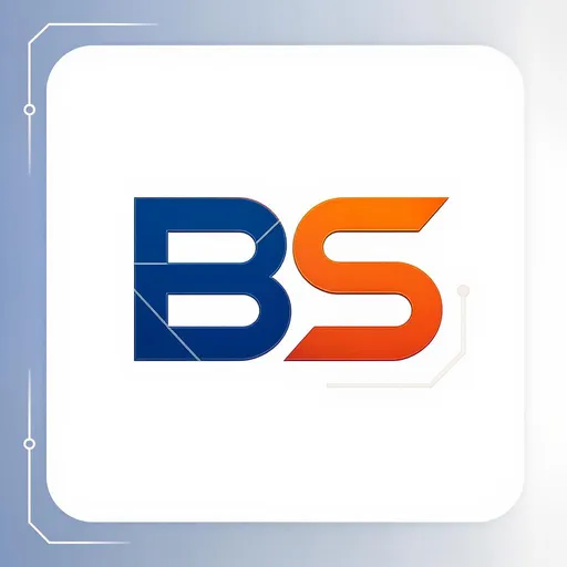 Prompt: Create a sleek, modern logo for a web hosting company named 'BS' with the domain 'hostwithbs.com'. The logo should convey boldness, reliability, and technology. Incorporate the letters 'BS' as the central element, using a clean, sans-serif font or a stylized geometric design. Use a color palette of deep blue (for trust and tech), vibrant orange or red (for energy and boldness), and accents of white or silver (for modernity). Include subtle tech-inspired elements like circuit lines, a globe, or a server node to represent web hosting, but keep it minimalist and scalable for business cards, websites, and favicons. The logo should feel confident, professional, and memorable, avoiding any cliché or overly complex designs. Ensure the design is versatile for both digital and print use, with a transparent background option.
