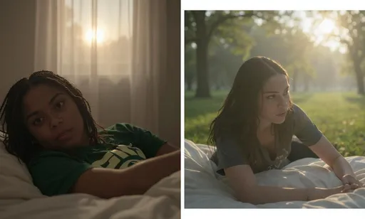 Prompt: Make them wake up first call then meet up to fight over a boy