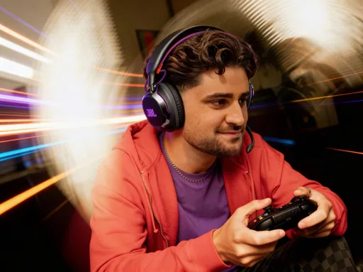 Prompt: Eine hochrealistische Komposition aus der ersten Omni-Referenz, bei der nur der Kopf durch den Kopf der dritten Omni-Referenz ersetzt und mit dem Headset der zweiten Omni-Referenz kombiniert wurde. Verwenden Sie für ein realistisches Erscheinungsbild des Headsets auch das  4. Omni-Referenzbild.