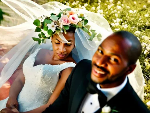 Prompt: Wedding walking down the aisle
