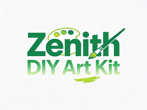 Prompt: Zenith DIY Art Kit , can you make a logo for it use some green vibe in it and remove the background

