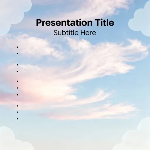 Prompt: wispy clouds in the sky powerpoint template