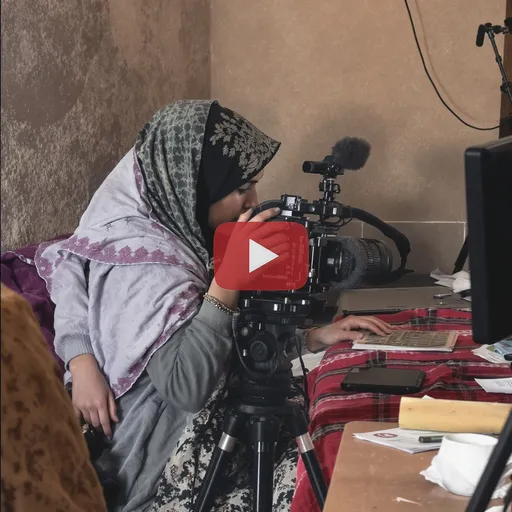 Prompt: make a vidoe a women journalist in Afghanistan working under the Taliban regime.