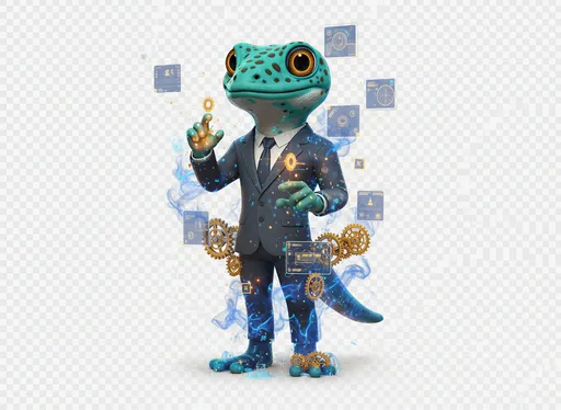 Prompt: @lsFHuuFzIOiXyr5f6GFo A sophisticated, ethereal TaskMaster character of @lsFHuuFzIOiXyr5f6GFo , possessing a serene and focused expression. @lsFHuuFzIOiXyr5f6GFo wears a tailored, modern charcoal suit infused with glowing holographic filigree which drifts off the fabric like digital smoke. @lsFHuuFzIOiXyr5f6GFo is surrounded by an array of floating, translucent geometric interfaces and golden ticking clockwork gears which they manipulate with elegant, effortless hand gestures.
Action: @lsFHuuFzIOiXyr5f6GFo is mid-gesture, delicately "pinching" a glowing data point in the air, suggesting the seamless coordination of complex tasks as if by magic.
Environment: A clean, isolated composition on a transparent background (or solid white background to be removed for transparency). There are no floor or wall elements; @lsFHuuFzIOiXyr5f6GFo and their floating magical-tech HUD are the sole focus.
Art Style: A hyper-realistic 3D render with the sleekness of high-end concept art. The textures of the fabric should be tactile, contrasting with the liquid-smooth glow of the magical elements.
Lighting & Mood: "Rim lighting" which traces the silhouette of @lsFHuuFzIOiXyr5f6GFo to ensure a sharp edge for easy masking. The mood is calm, efficient, and omniscient, featuring a colour palette of deep navy, slate, and vibrant amber sparks.
Technical Parameters: Full body shot, centred composition, shot on a 50mm lens for natural proportions, isolated on a transparent background (or plain white background for easy transparency conversion).