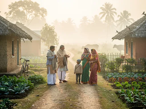 Prompt: Cool bangladeshi village in winter,  a bit foggy, cinematic view of road which seems real. Video for 40 seconds. Ultra realistic