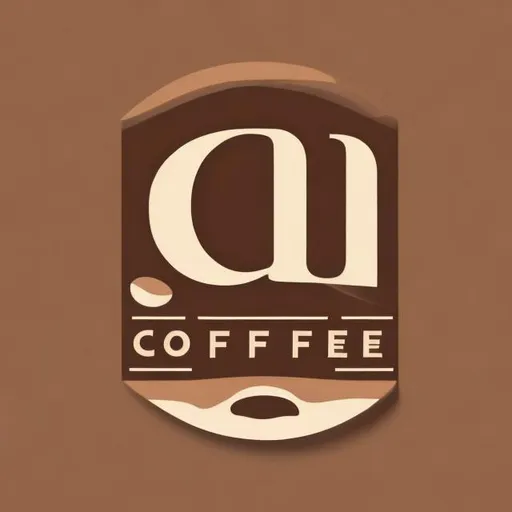 Prompt: A coffee brand logo, in dark brown color and white background