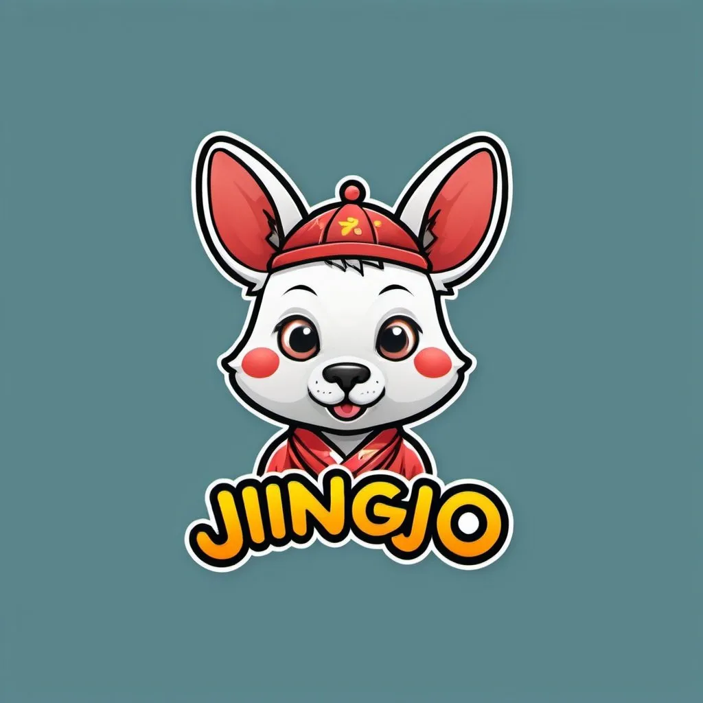 Prompt: Make logo for "Jingjo" with Kangkaroo 