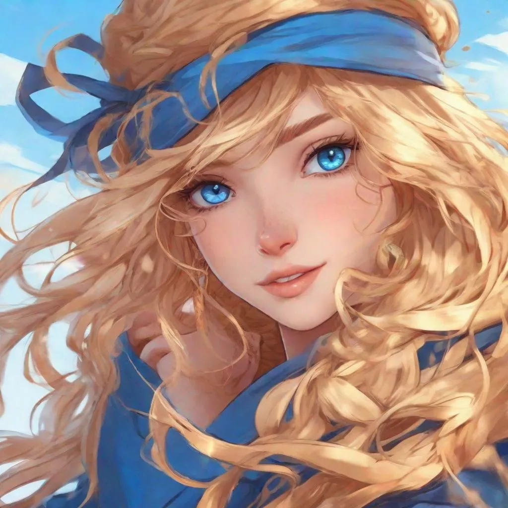 Prompt: vivid, detailed, 1girl, full body, realistic animated style, beautiful, long curly blonde hair, large expressive blue eyes, ninja