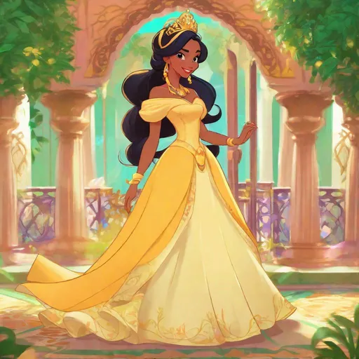 Prompt: 1woman, vivid, super detailed, Jasmine Disney princess, full body, perfect hands