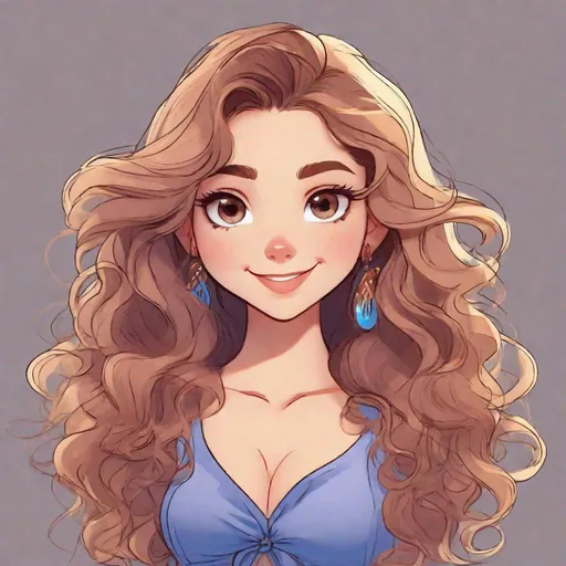 Prompt: vivid, super detailed, full body, Disney animated style, model, cute, long hair, styled, curly, expressive eyes, perfect hands, symmetrical face, emotion, 24 year old woman