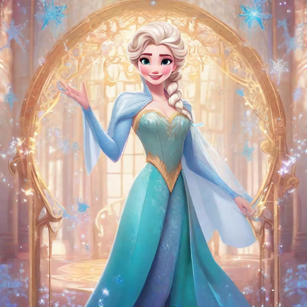 Prompt: 1woman, vivid, super detailed, Elsa Disney princess, full body, perfect hands