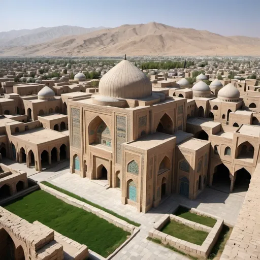 Prompt: The architecture of an Iranian city based on the architecture of the Seljuk period