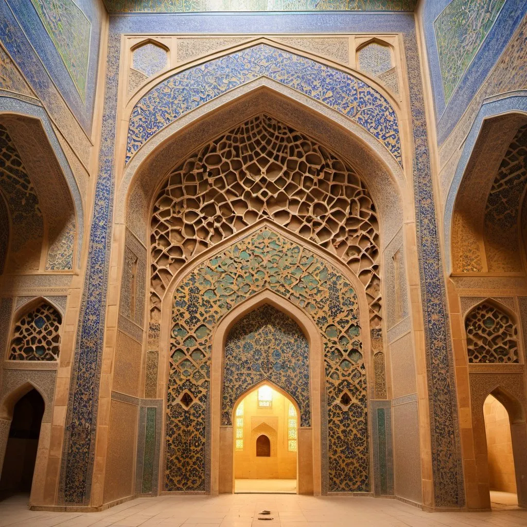 Jame Mosque of Isfahan in the Seljuq period, detaile...