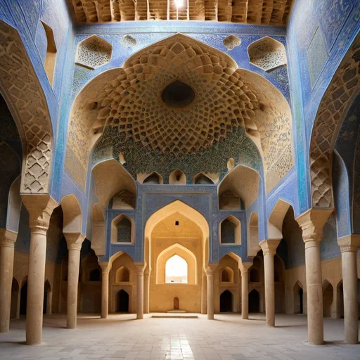 Jame Mosque of Isfahan in the Seljuq period, detaile...