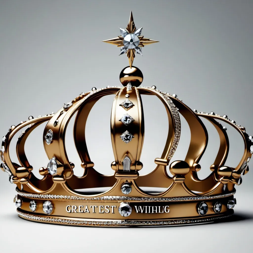 Prompt: a crown with a text over it The Greatest