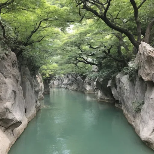 Prompt: 一口存在於花園的井水，在季夏慢慢悠然地滋養着生命