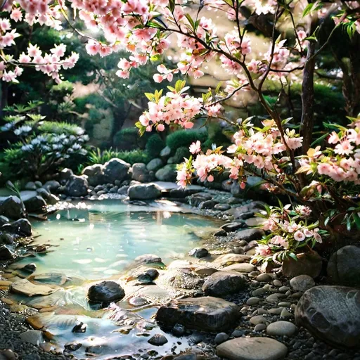 Prompt: A well exist quietly, with water, inside a Japanese garden in the end of summer