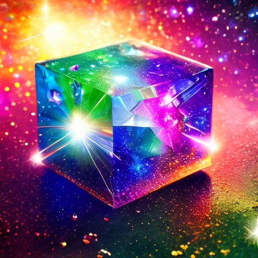 Prompt: liquid galaxy and stardust particles multifaceted crystal cube gem refracting prismatic light
, hyperrealism, intrincate details, macro photography, photorrealism, cinematic, 8k, inmersive details