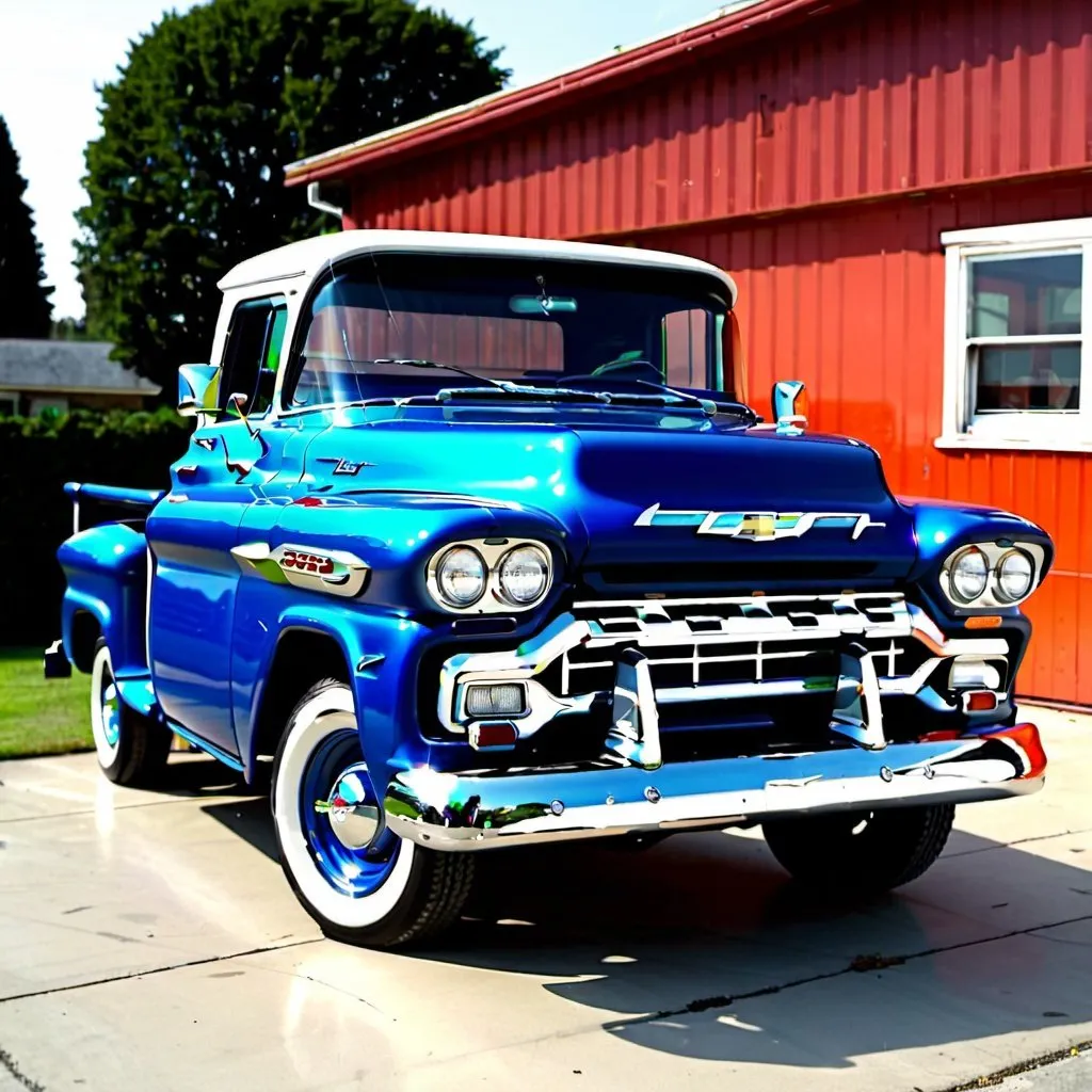 Prompt: Chevrolet Apache 31 Deluxe Fleetside by NAPCO 1959