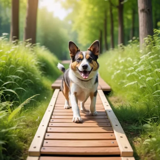 Prompt: Dog ramp walk 