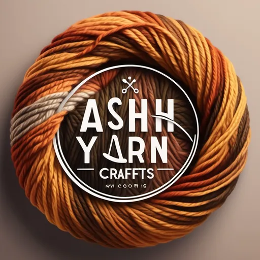 Prompt: (2D logo design) for "Ash Yarn Crafts", modern and vibrant, showcasing a crochet hook intertwined with soft yarn, dynamic color palette of warm earthy tones, representing creativity and craftsmanship, suitable for both logo usage and Instagram profile picture, crisp lines and professional finish, visually appealing to attract customers in the crafting community.