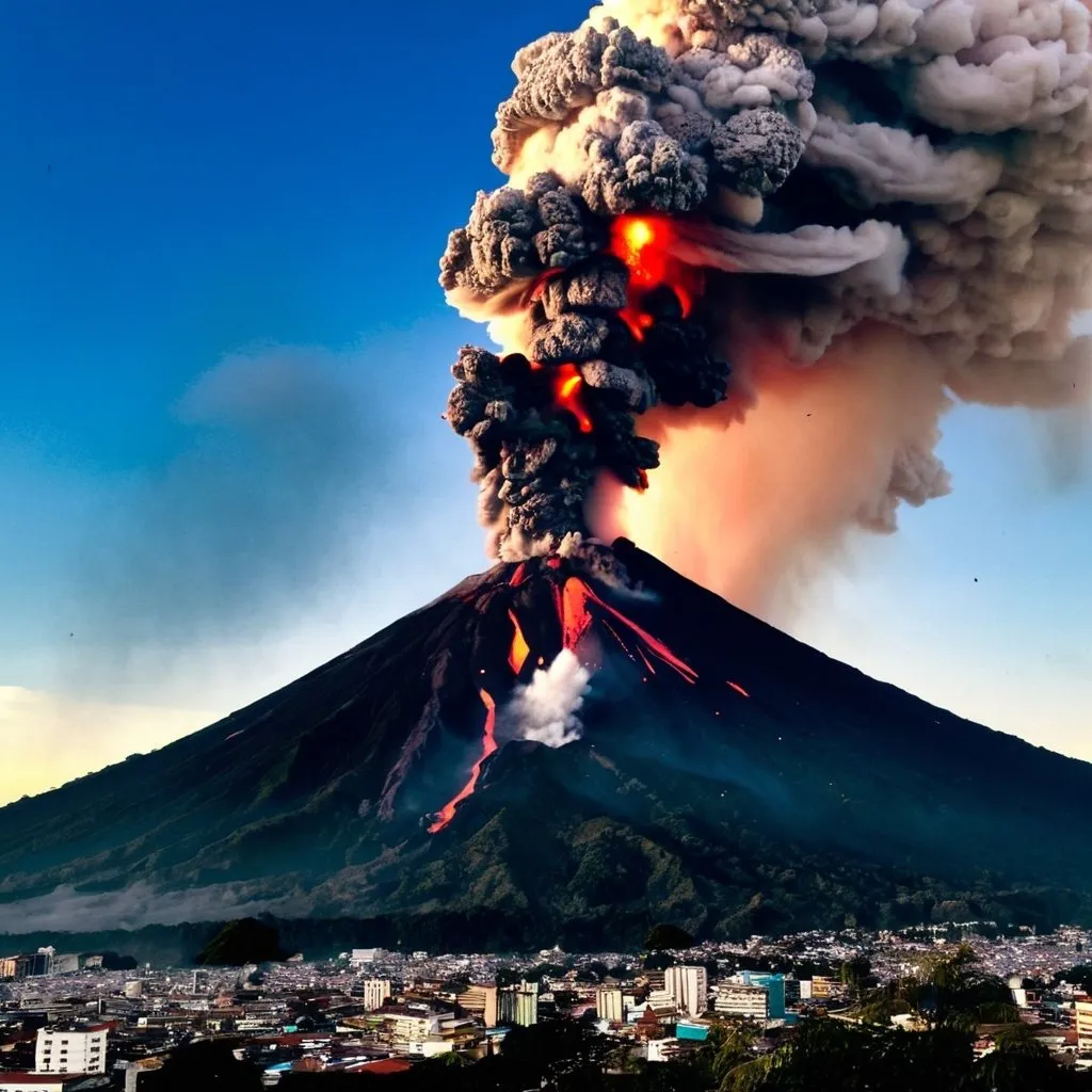 Prompt: The volcano is erupting in Guatemala 