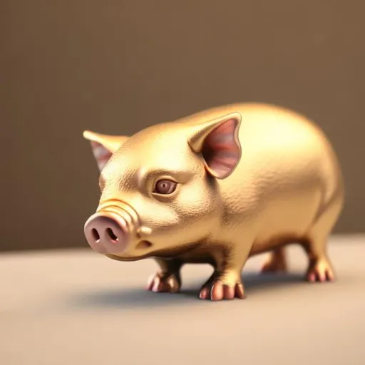Prompt:  realistic golden piglet 


