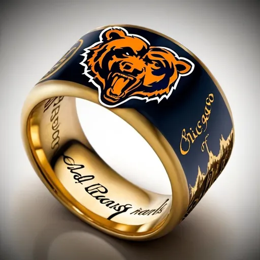 Prompt: Chicago bears depicted as the Ring from the novel Lord of the Rings 