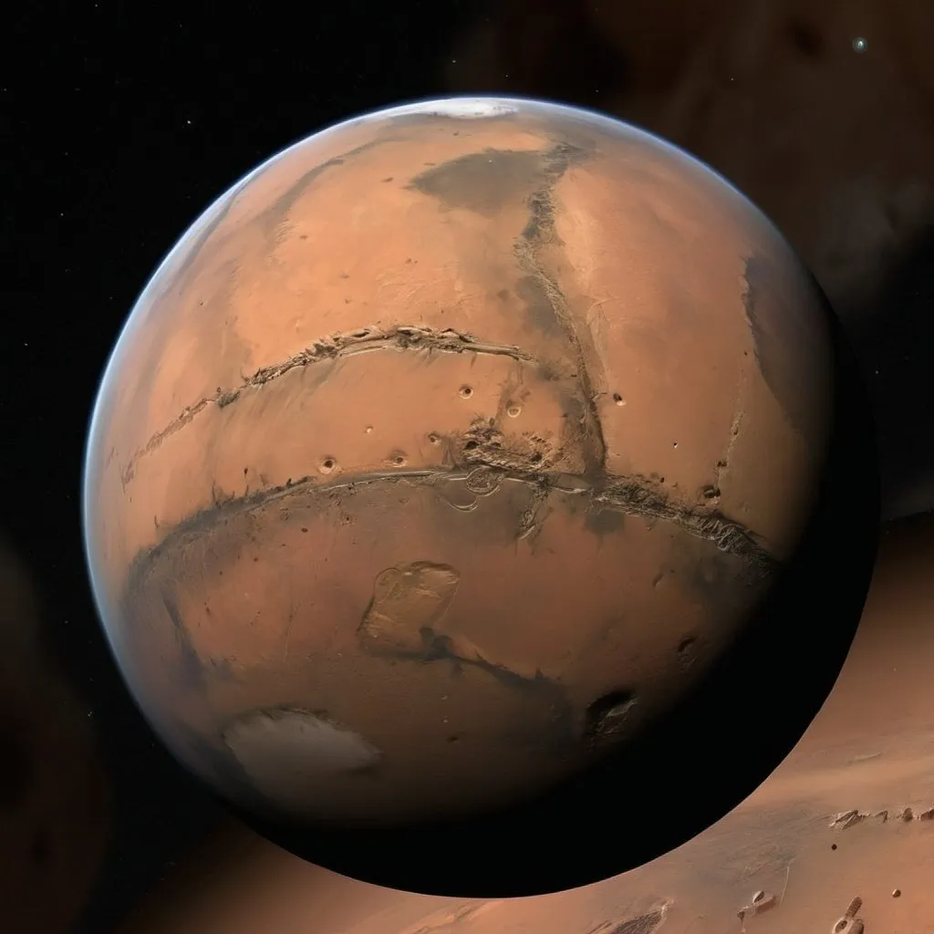 Prompt: Mars as seen from the earth surface, 
