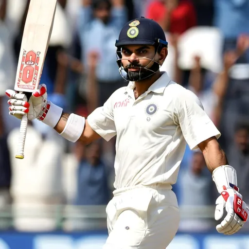 Prompt: Virat kohli celebrating a century 