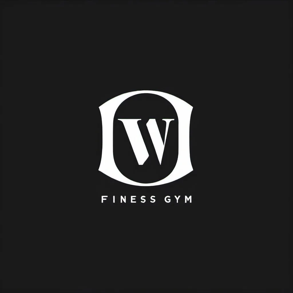 Prompt: need a fitness gym logo with letter W and gym icon attached. very simple minimalist and clear.