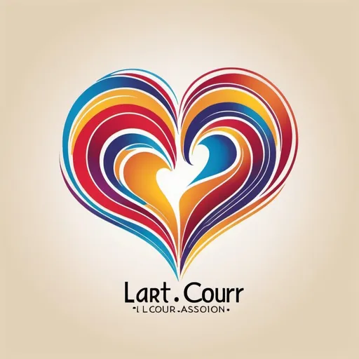 Prompt: Logo for an arts promotion association called "L'art du Coeur", vibrant colors, uplifting and inspirational atmosphere, warm tones, imaginative and elegant, abstract elements, fine lines and subtle details, gracefully entwined heart and art symbols, creative and modern style, sleek typography, visually appealing, minimalist background, high resolution, ultra-detailed, suitable for versatile use in both print and digital platforms.