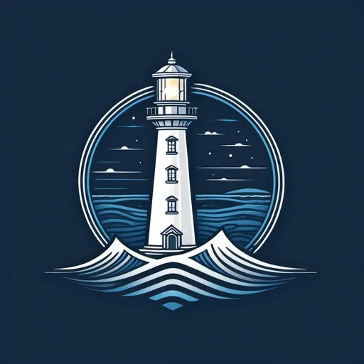 Prompt: a lighthouse logo drawing
